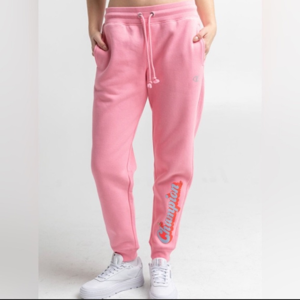 Champion knc Pink Joggers with Logo